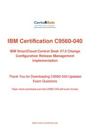 C9560-040 Exam Dumps - IBM Cloud Services Exam Questions PDF