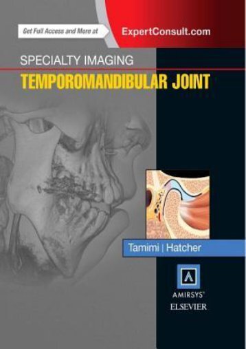 Download [PDF] Specialty Imaging: Temporomandibular Joint by Dania Faisal Tamimi pDf books