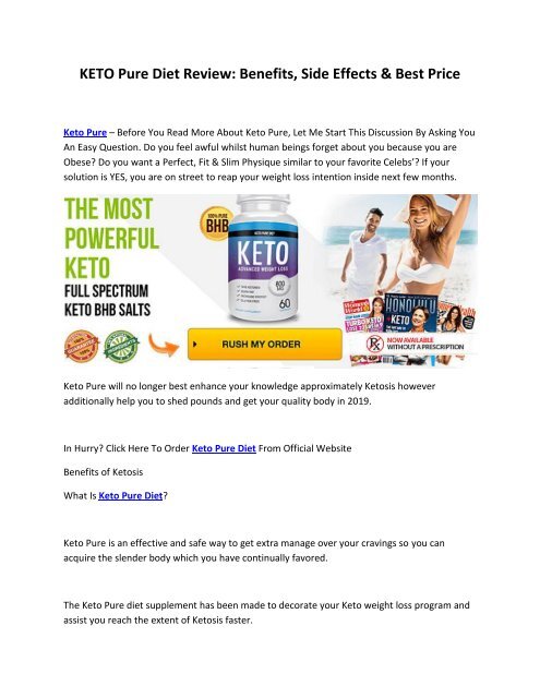 KETO Pure Diet Review Benefits, Side Effects &amp; Best Price-converted