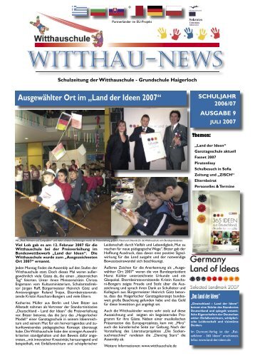 Witthau-News 9 - Witthauschule Haigerloch