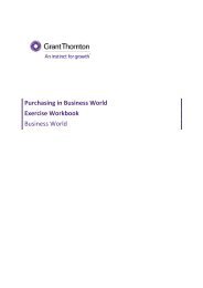 Grant Thornton Purchasing Exercise Workbook