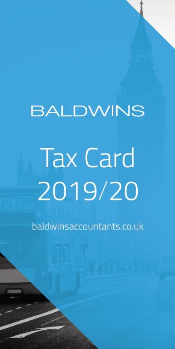 Baldwins Tax Card 19-20 Digital Version