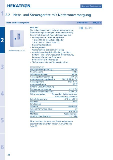 Gesamtkatalog - Hekatron