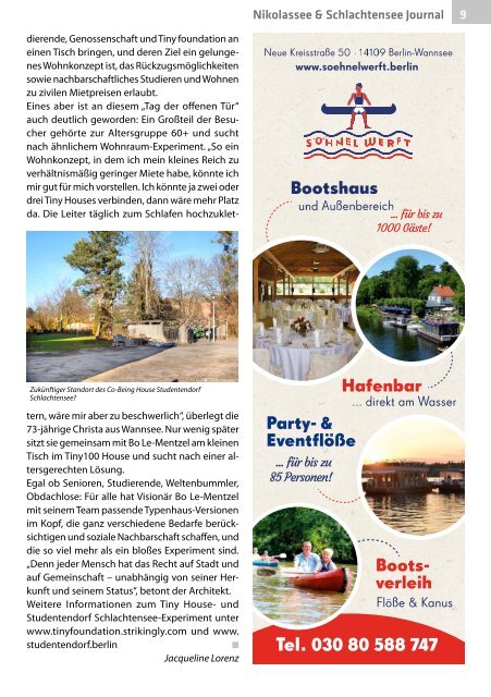 Nikolassee & Schlachtensee Journal Apr/Mai 2019