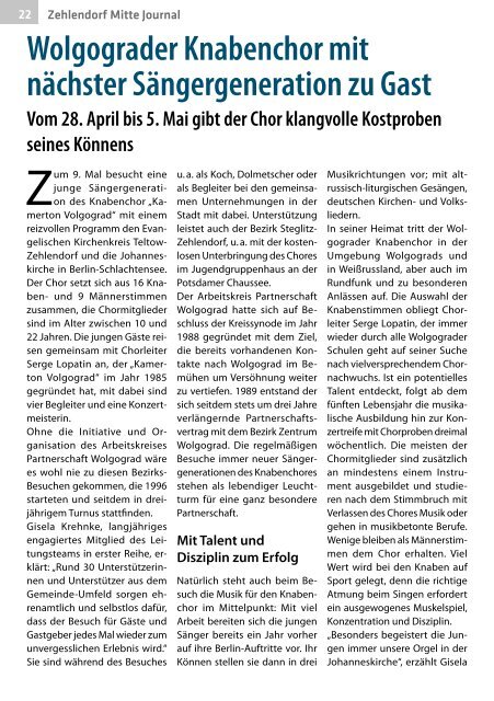 Zehlendorf Mitte Journal Apr/Mai 2019