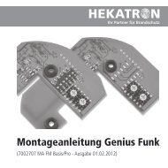 Montageanleitung Genius Funk - Hekatron