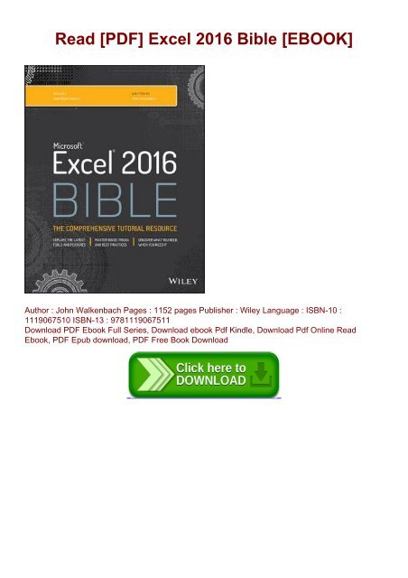 excel 2016 tutorial pdf