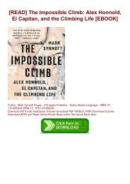 [READ] The Impossible Climb: Alex Honnold, El Capitan, and the Climbing Life [EBOOK]