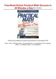Free.Read.Online Practical Math Success in 20 Minutes a Day