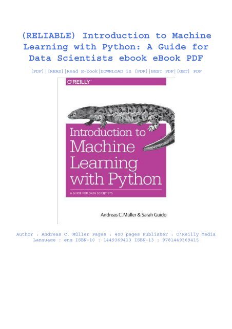 python for machine learning and data science