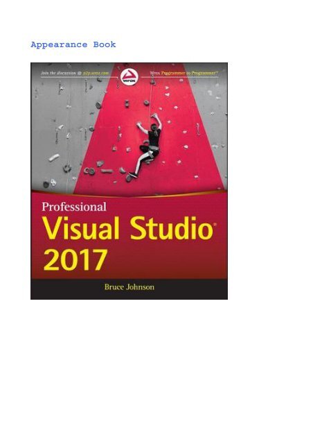 (SELF-SUFFICIENT) Professional Visual Studio 2017 eBook PDF Download