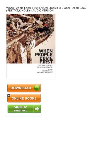 Download [PDF] When People Come First: Critical Studies in Global Health by Jo?o Biehl TXT