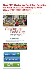 Read PDF Closing the Food Gap: Resetting the Table in the Land of Plenty by Mark Winne [PDF EPUB KINDLE]