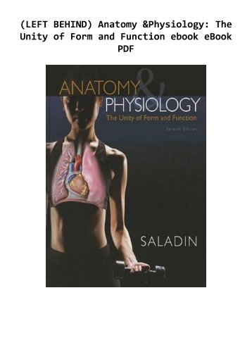 (LEFT BEHIND) Anatomy & Physiology: The Unity of Form and Function ebook eBook PDF