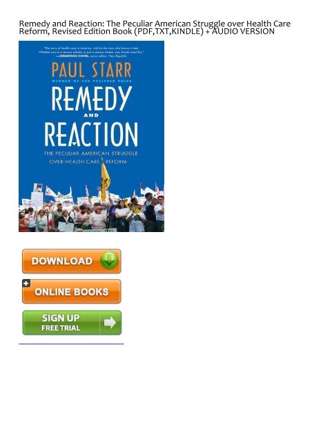 Spontaneous Remedy And Reaction The Peculiar American Struggle
