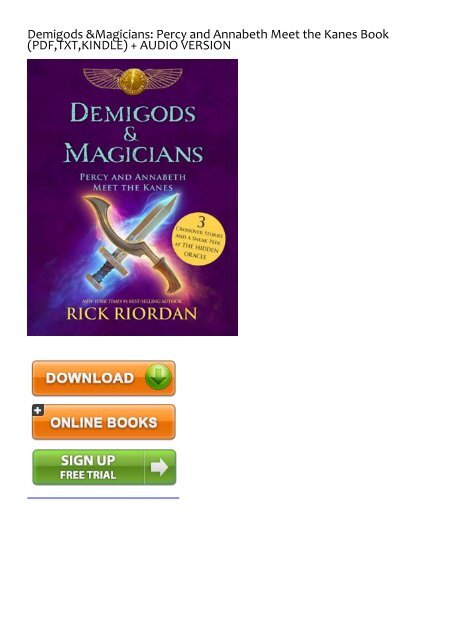 demigods and magicians read online