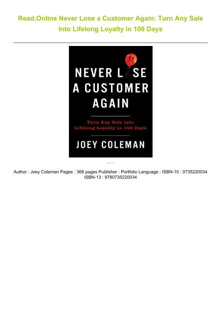 Never Lose A Customer Again - By Joey Coleman (hardcover) : Target