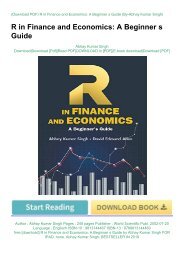 free [download] R in Finance and Economics: A Beginner s Guide by Abhay Kumar Singh FOR IPAD