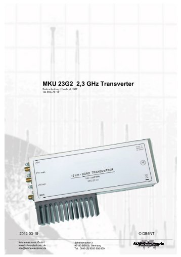 2,3 GHz Transverter MKU23G2 - Kuhne electronic
