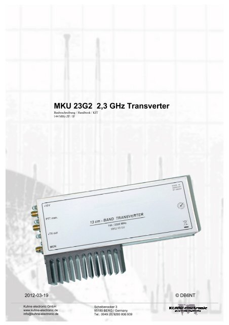 2,3 GHz Transverter MKU23G2 - Kuhne electronic