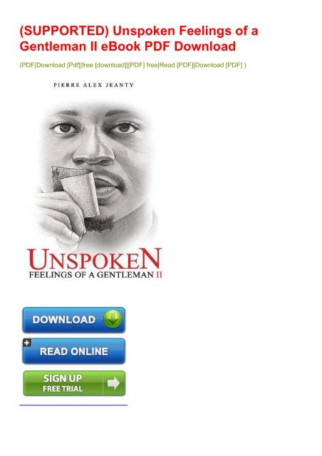 Supported Unspoken Feelings Of A Gentleman Ii Ebook Pdf Download
