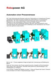 Robopower AG Automation einer Pressenstrasse - Kuka