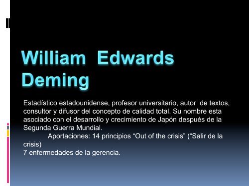 William  Edwards Deming