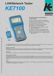 LAN/Network Tester KE7100 - Kurth Electronic GmbH