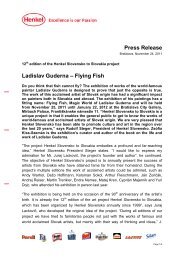 Press Release Ladislav Guderna – Flying Fish - Henkel