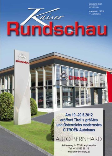 Ausgabe 2 / 2012 11. Jahrgang - Die Kaiserrundschau