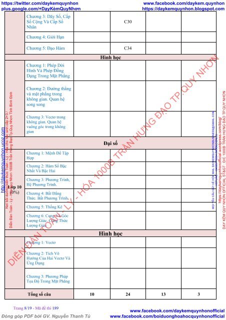 Bộ đề thi thử THPTQG 2019 - Môn Toán, Sinh, Hóa - Cả nước - Có lời giải chi tiết (Lần 10) ( 21 đề ngày 19.03.2019 )