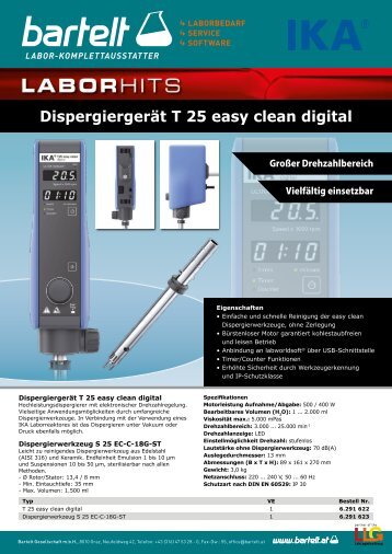 IKA Dispergiergerät T25: easy clean digital
