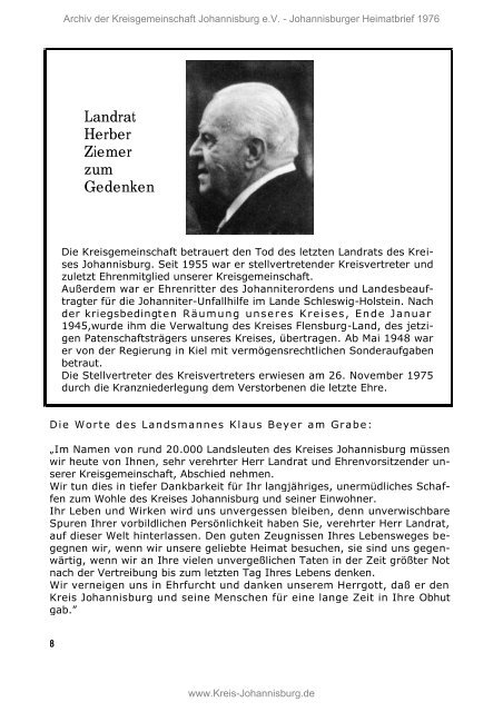 Johannisburger Heimatbrief 1976.