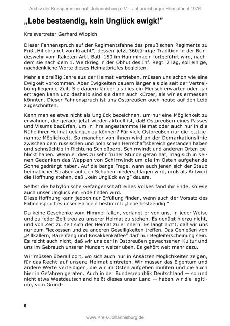 Johannisburger Heimatbrief 1976.