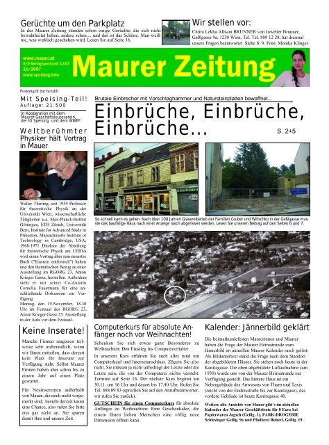 Maurer Heimatrunde Ihr KFZ-Techniker in Mauer