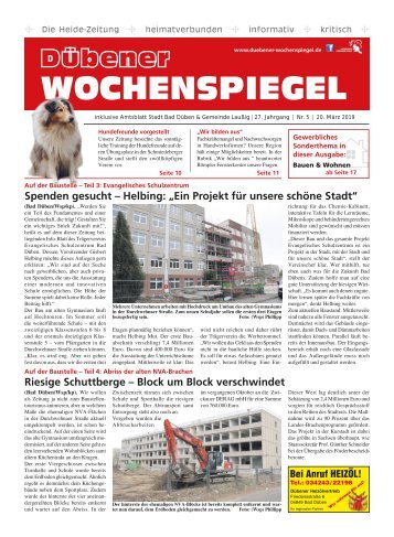 Dübener Wochenspiegel - Ausgabe 05 - Jahrgang 2019