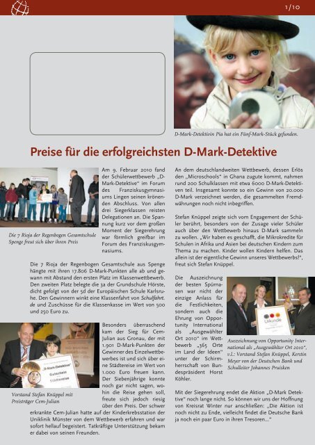 Opportunity News Deutschland 1/2010 - Opportunity International ...