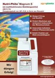 Phosphor übers Blatt Einfluss phosphorbetonter ... - AGRO PLUS