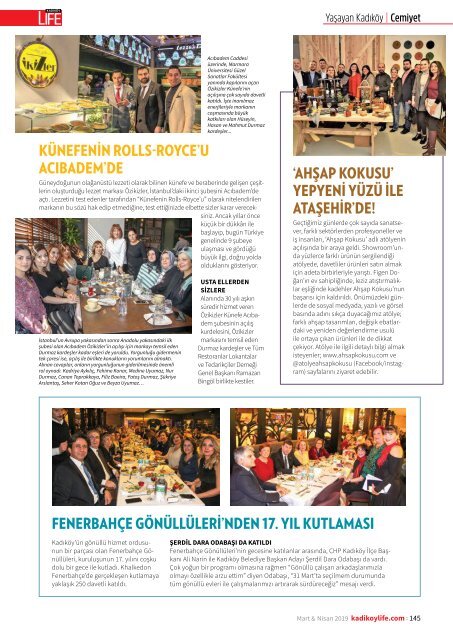 Kadıköy Life / Mart & Nisan 2019