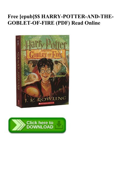 harry potter goblet of fire online