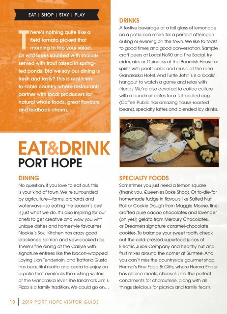 Port Hope Visitor Guide 2019