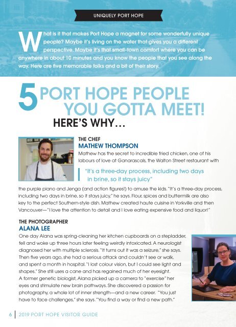 Port Hope Visitor Guide 2019