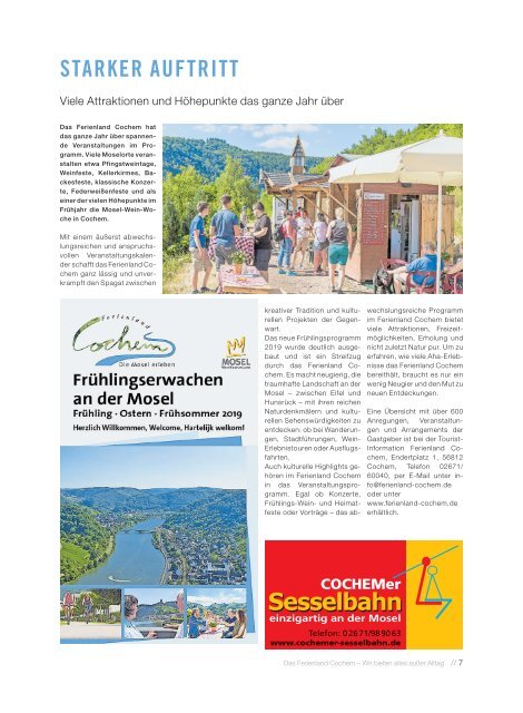 Das Ferienland Cochem - Wir bieten alles außer Alltag - März 2019