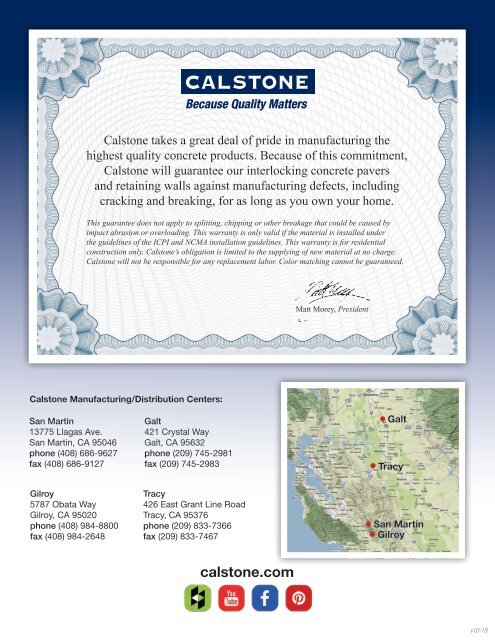 Calstone Catalog