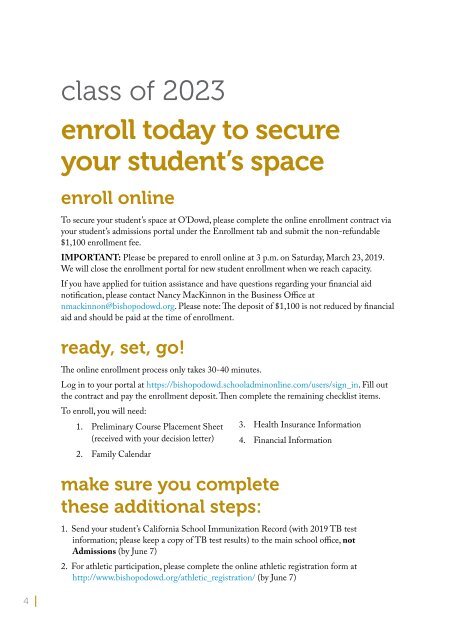 2019 Student Enrollment Guide