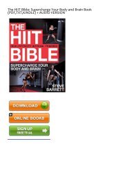 DOWNLOAD in [PDF] The HIIT Bible: Supercharge Your Body and Brain by Steve Barrett [PDF books]