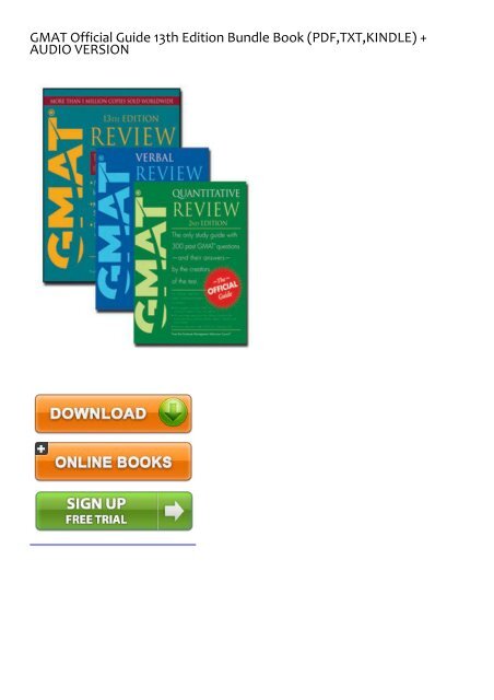 Read E-book GMAT Official Guide 13th Edition Bundle by GMAC Pre Order