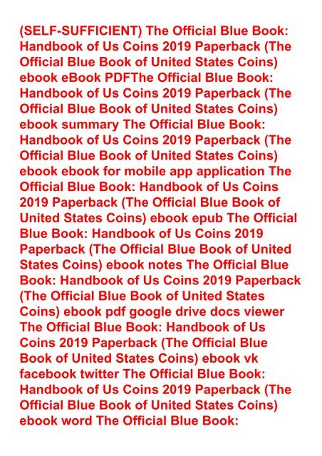A Handbook of United States Coins Blue Book 2019 Paperback