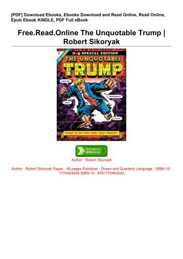 Free.Read.Online The Unquotable Trump | Robert Sikoryak