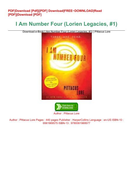Book Review: I Am Number Four by Pittacus Lore